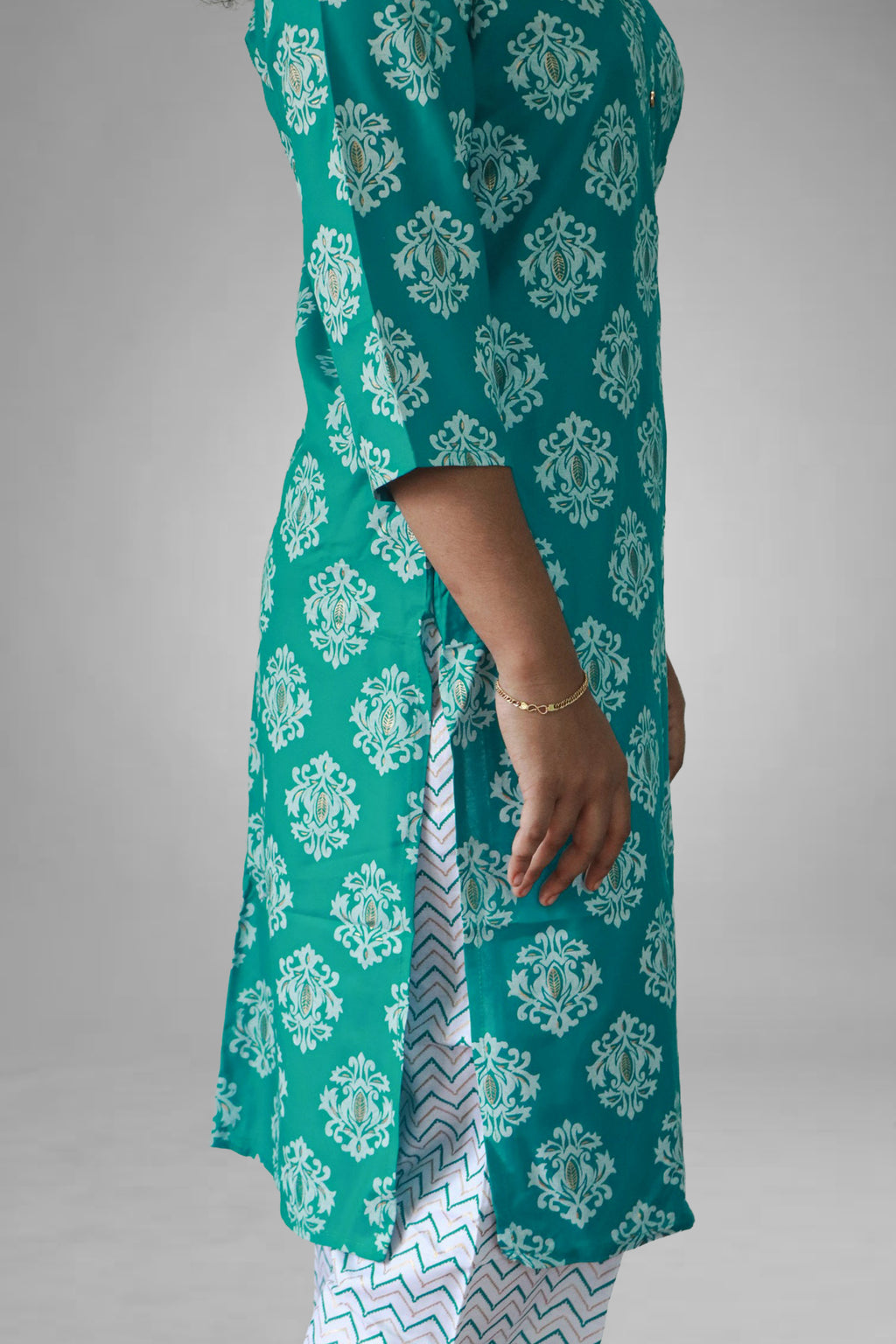 Teal Royale Cotton Mix 2-Piece Set
