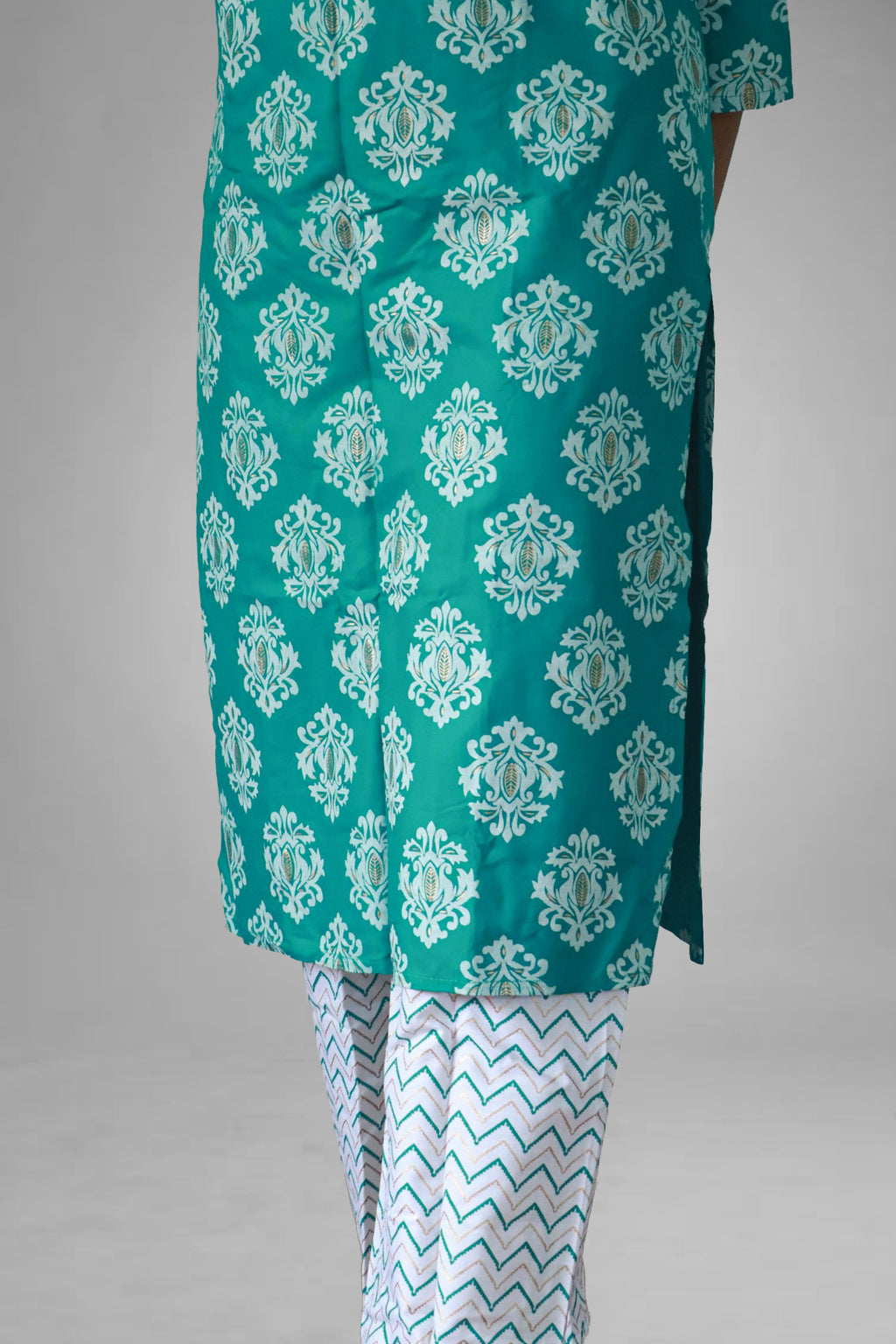 Teal Royale Cotton Mix 2-Piece Set