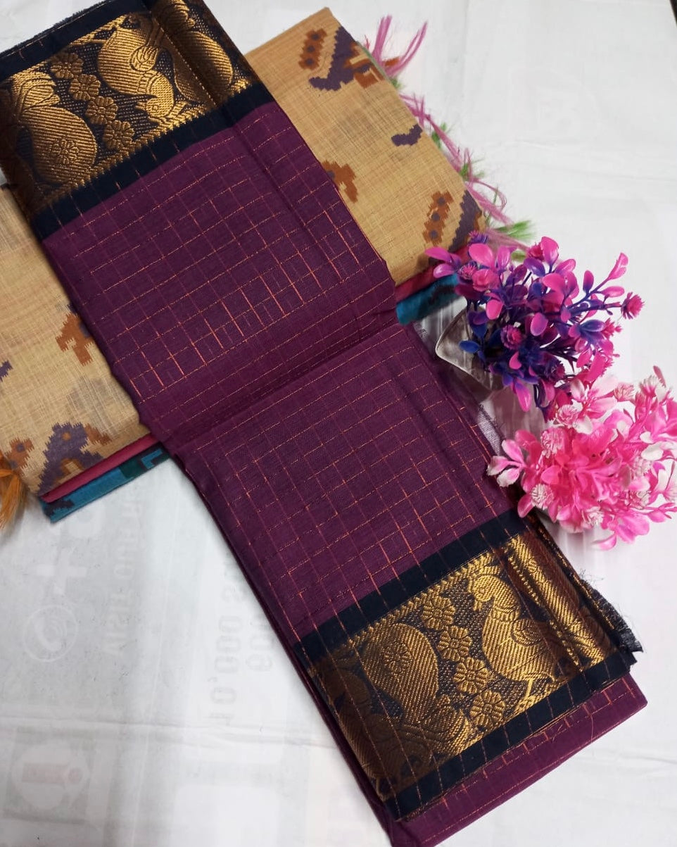 Sungudi kanchi Cotton Saree