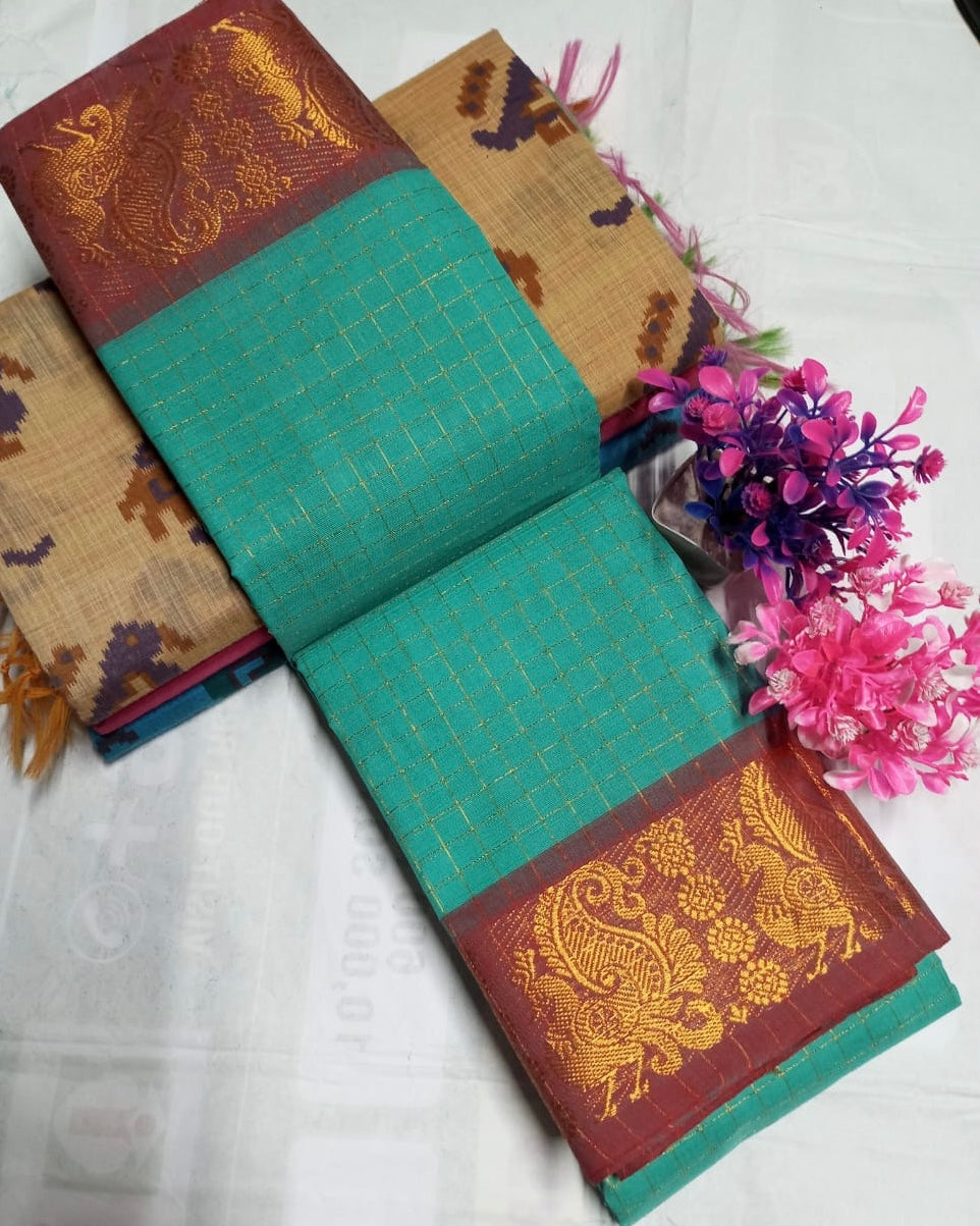 Sungudi kanchi Cotton Saree