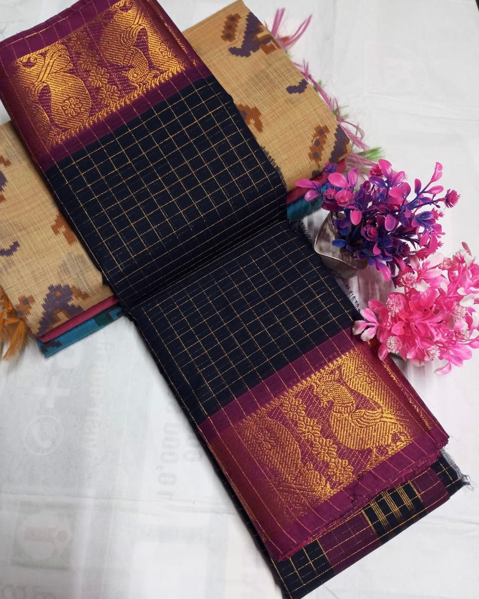 Sungudi kanchi Cotton Saree