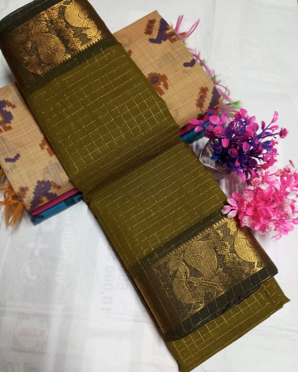 Sungudi kanchi Cotton Saree