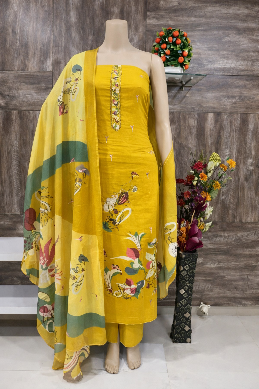 Salwar suits & dress materials (yellow)