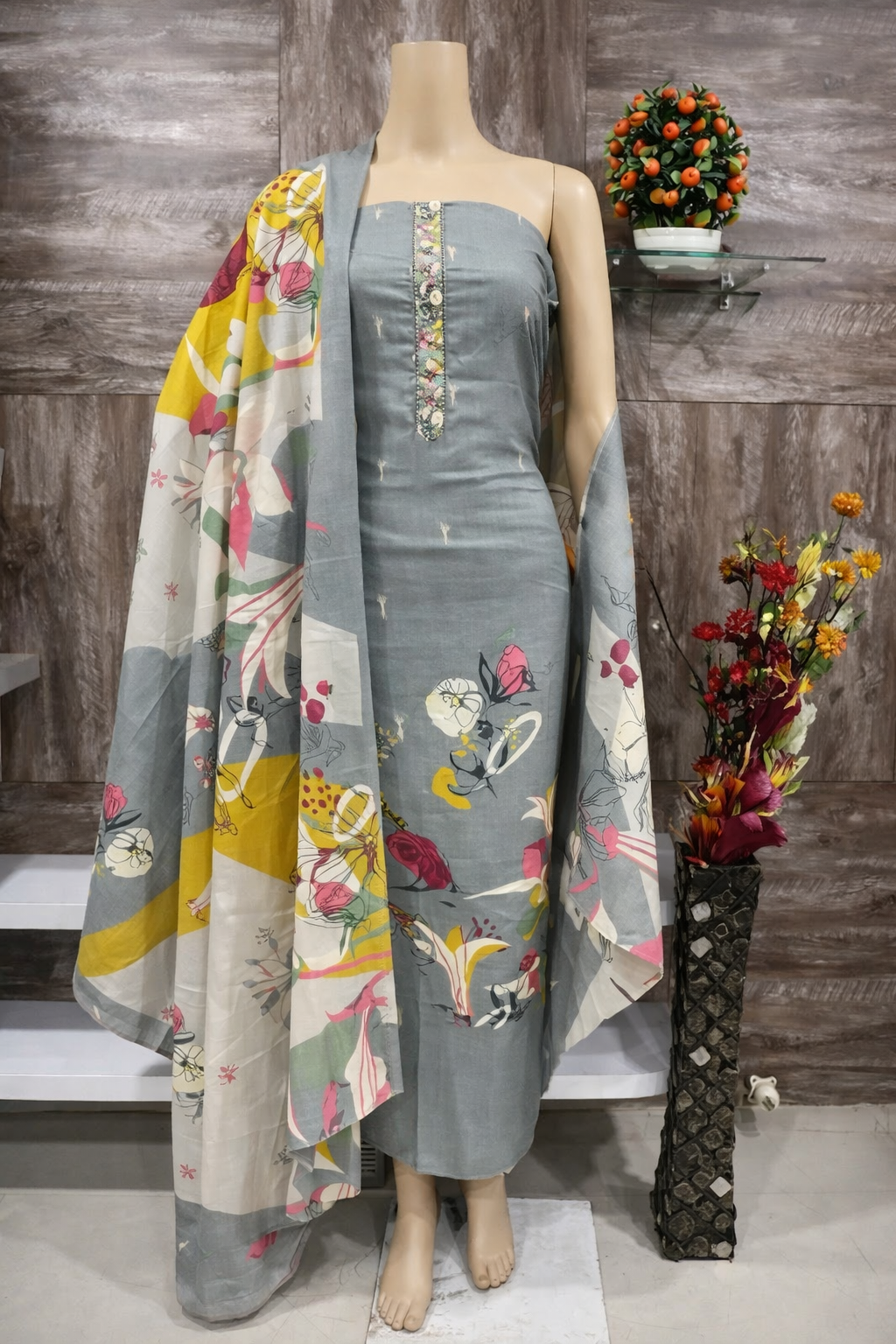 Salwar suits & dress materials (Grey)