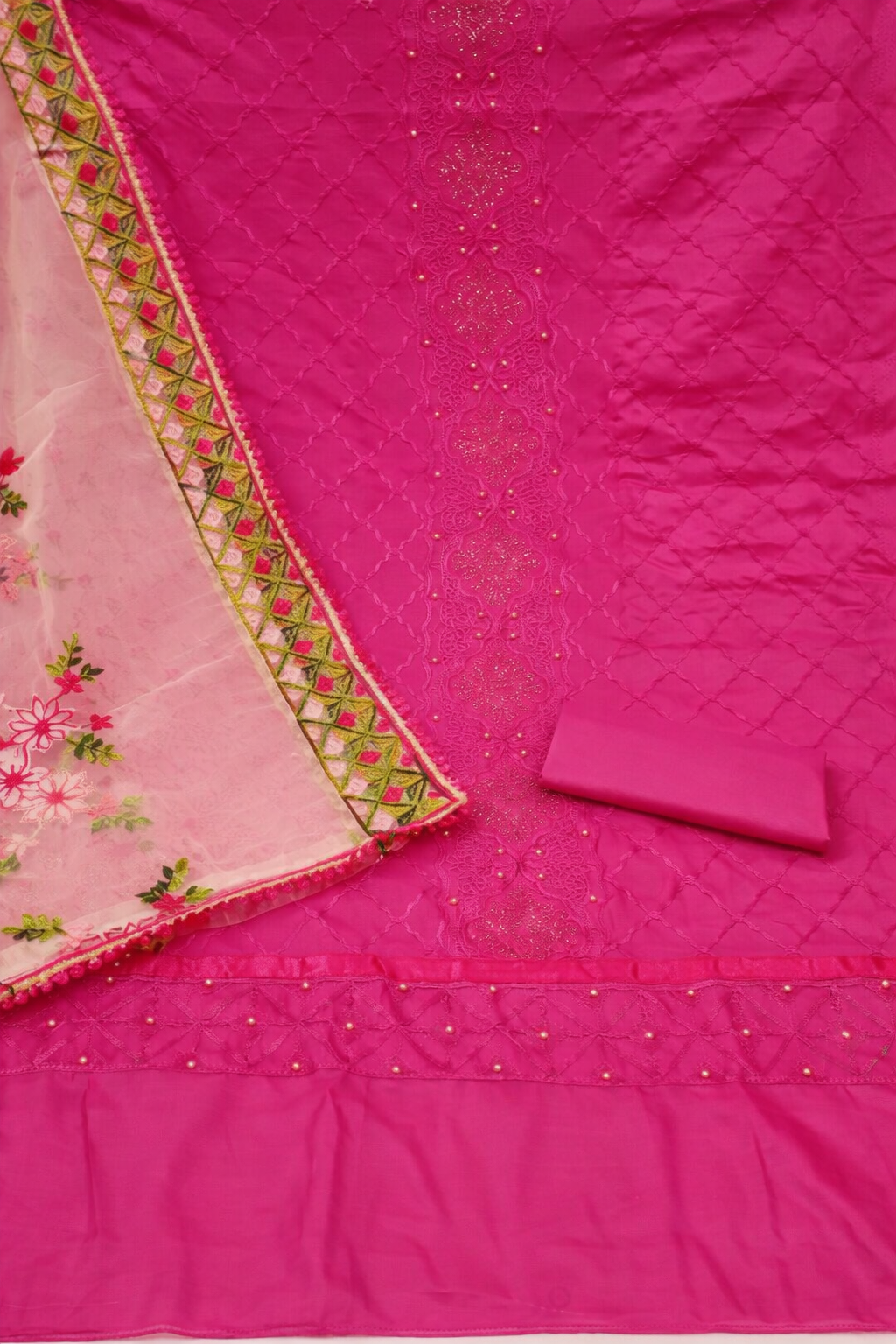 Cotton churidar material -(pink)