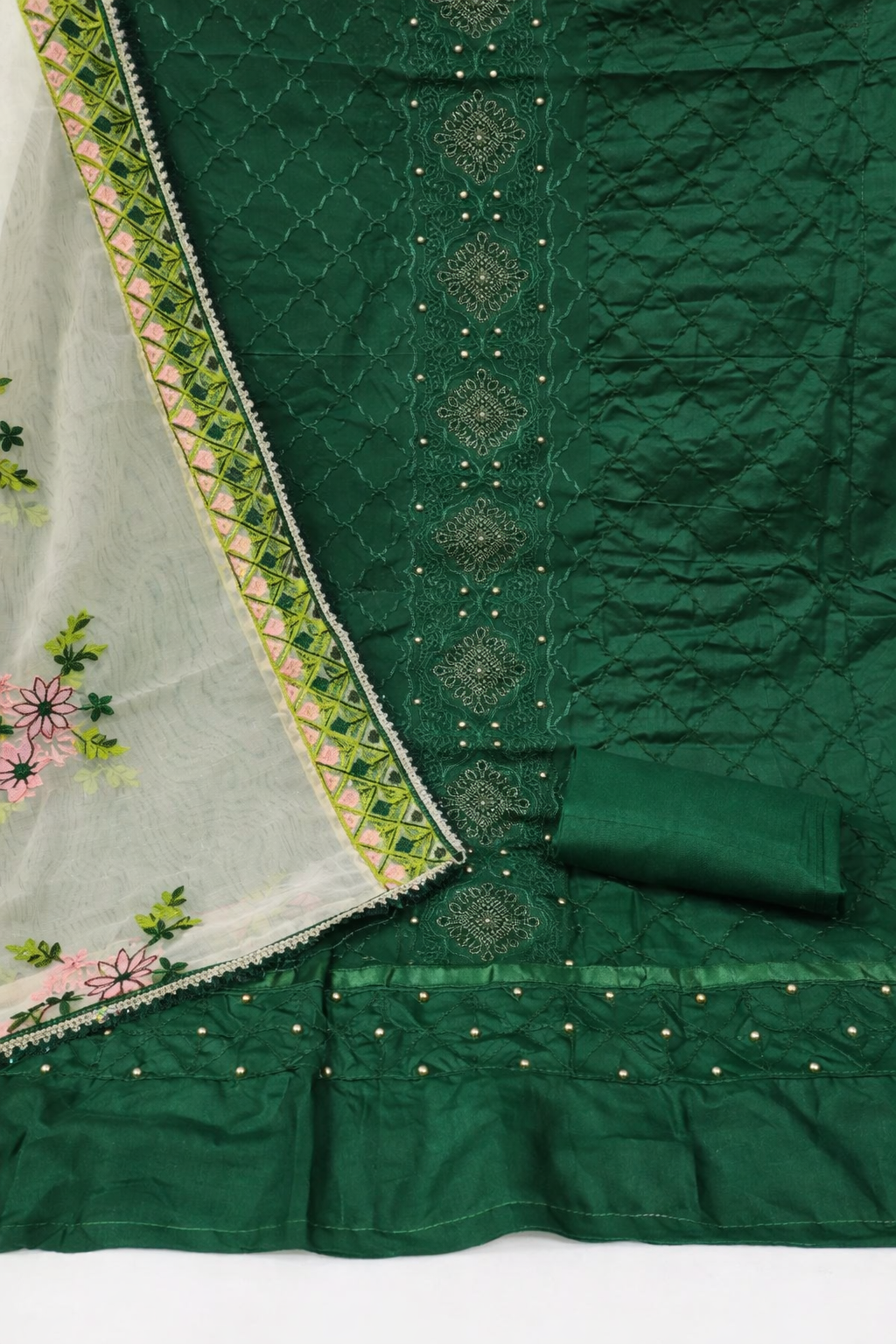Cotton churidar material (green)