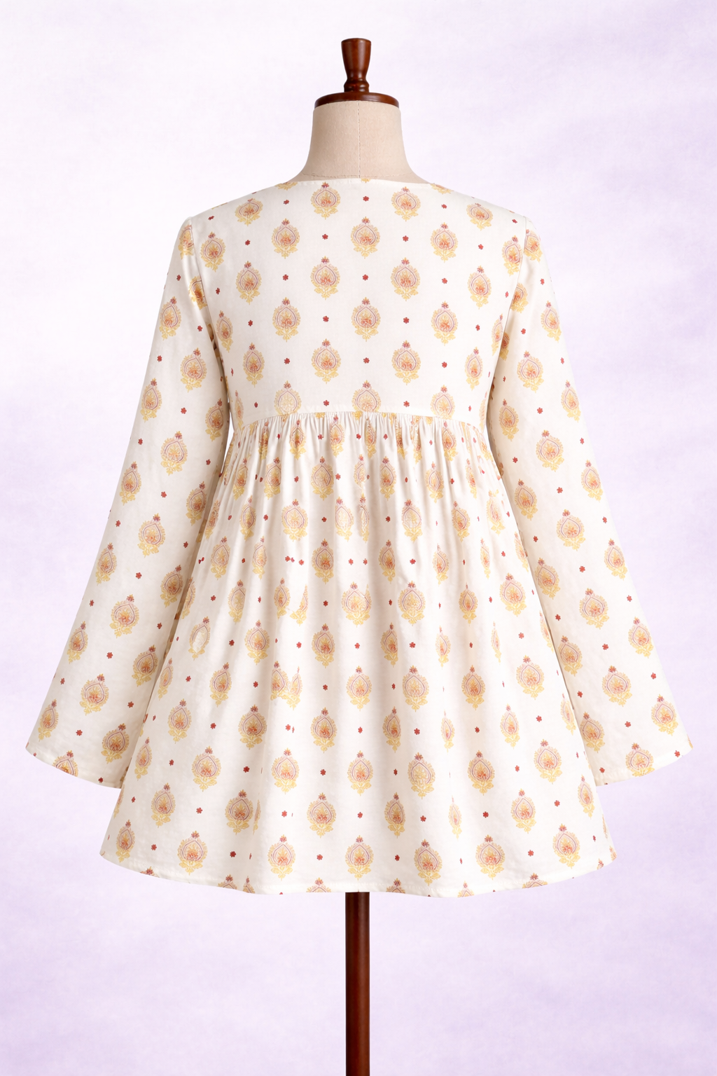 Rayon white Flared Aliacut top