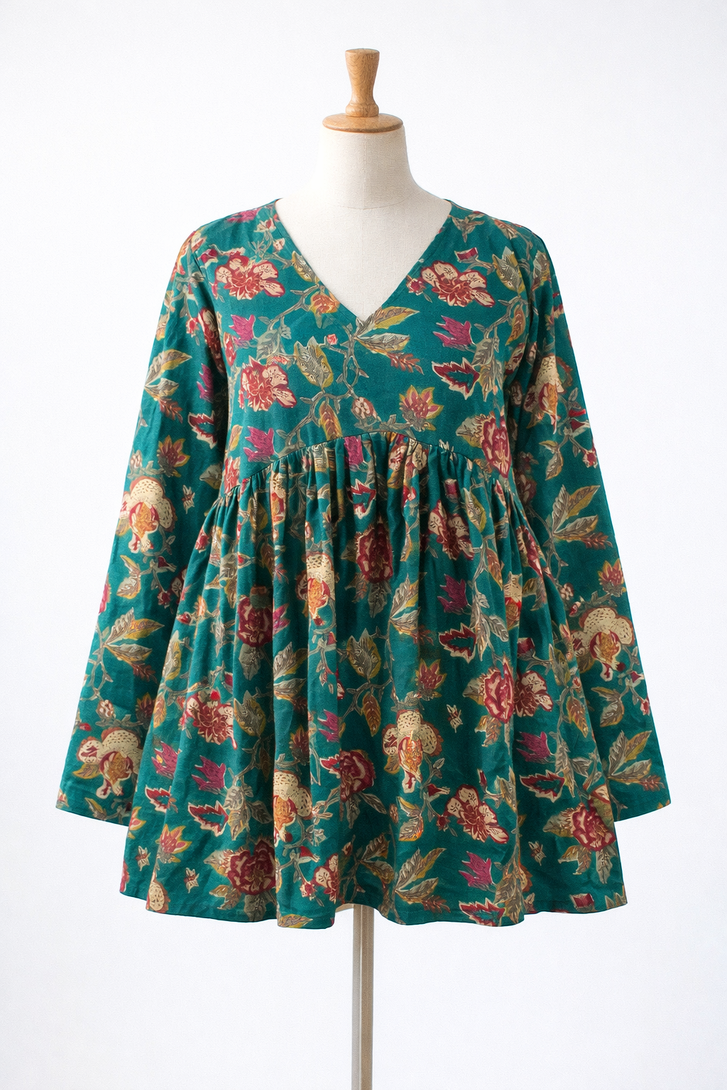 comfortwear Women Printed Flared Kurta -Multicolor