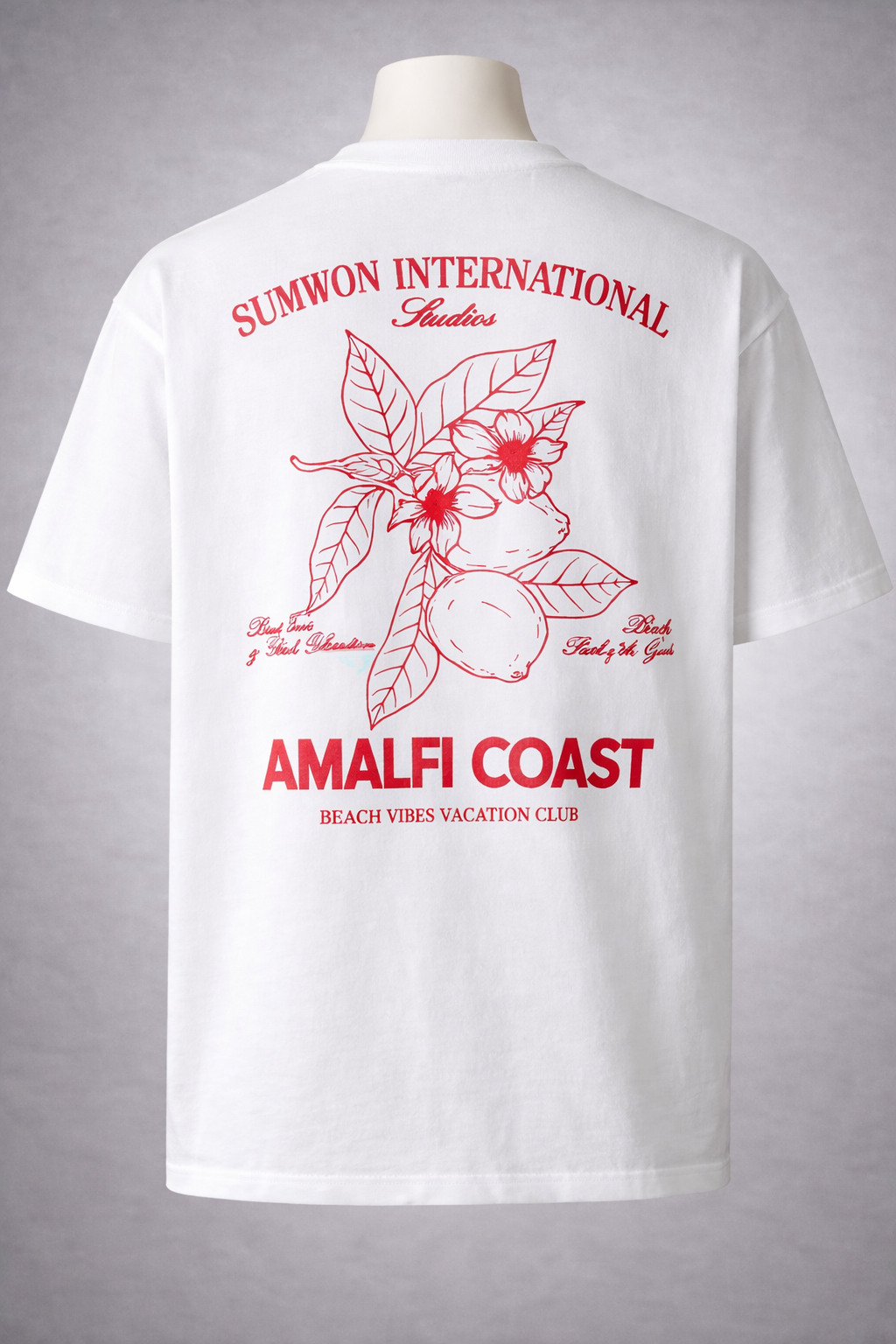 White Amalfi Coast Oversized T-shirt