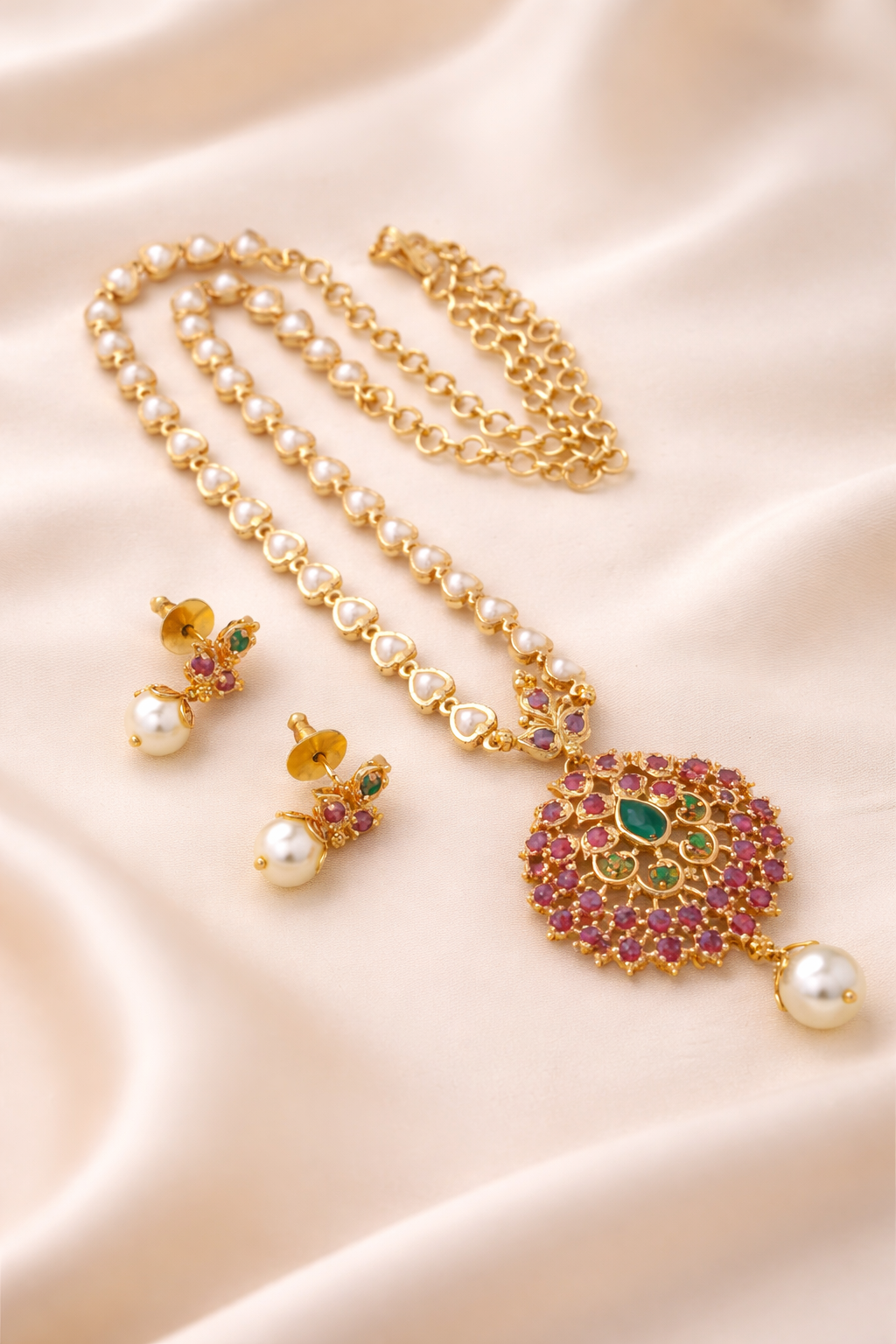 Gold- copper plated jewellery combo set