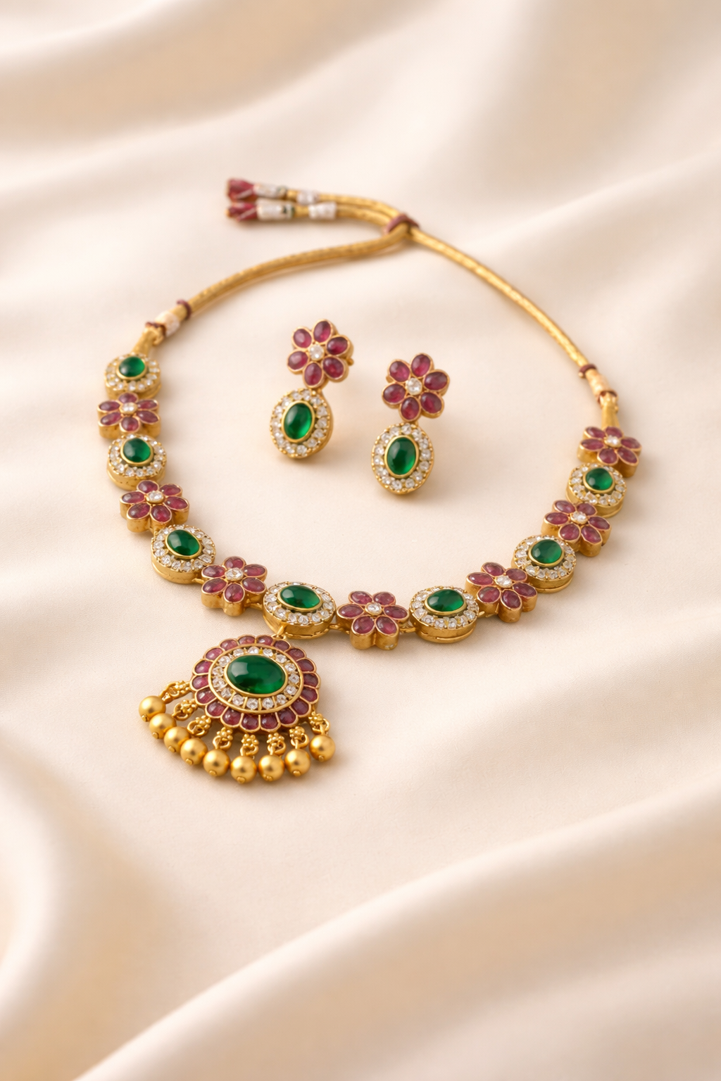 Gold-plated jewellery set
