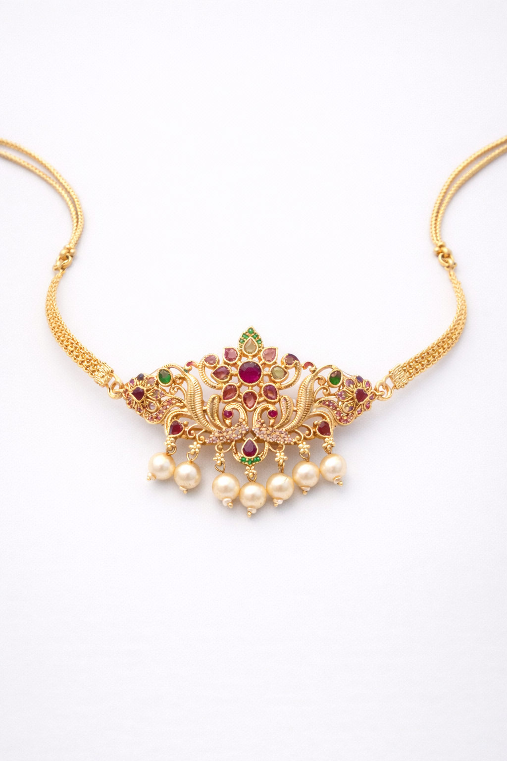 Gold-plated choker necklace for women
