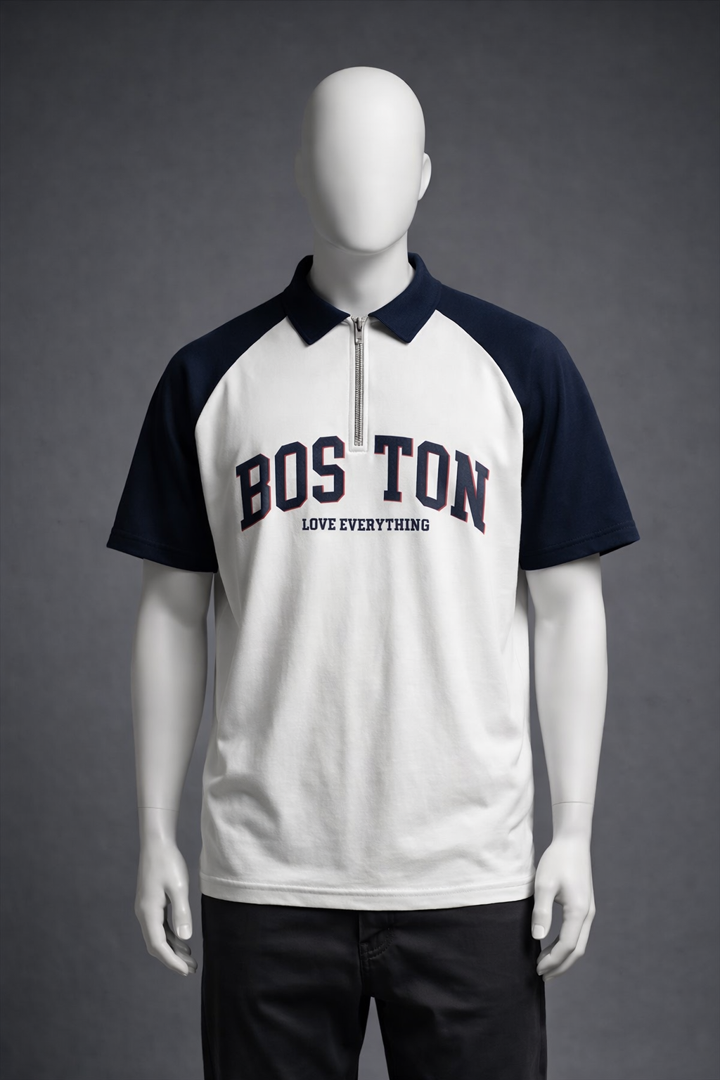 Typographic Print Regular Fit Polo T-Shirt