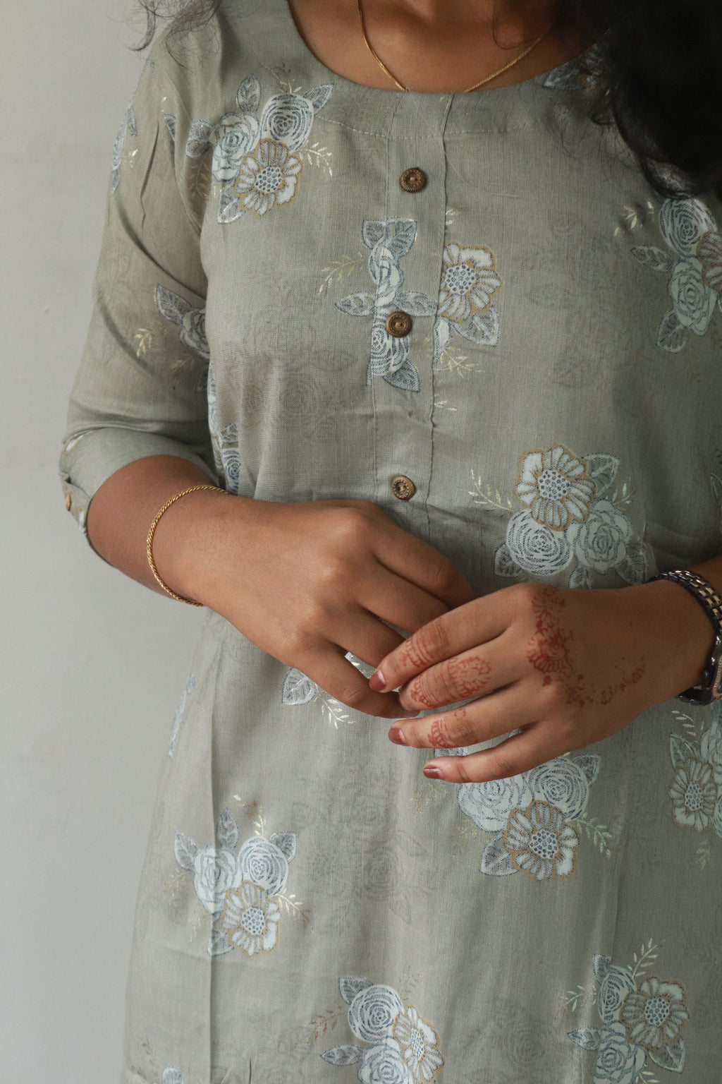 Elegant Medium Grey Printed Kurti crafted for modern grace