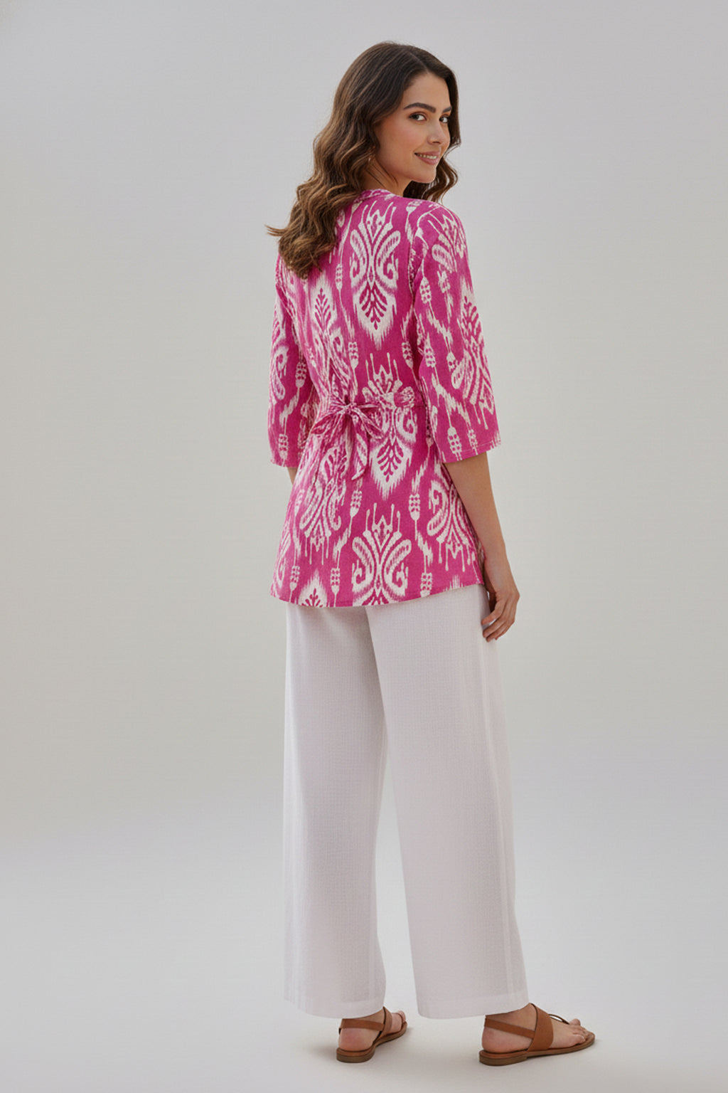 Fuchsia Pink Ethnic Short Kurti